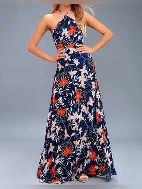 Next-Door Neighbor Floral Print Dress-S